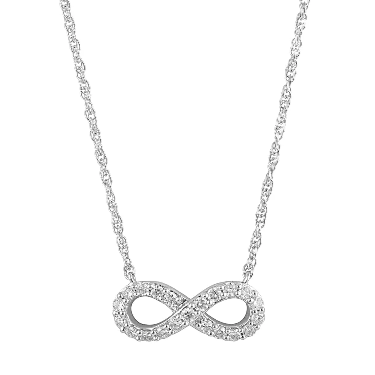 0.20 Carat Lab Grown Diamond Infinity Pendant Necklace