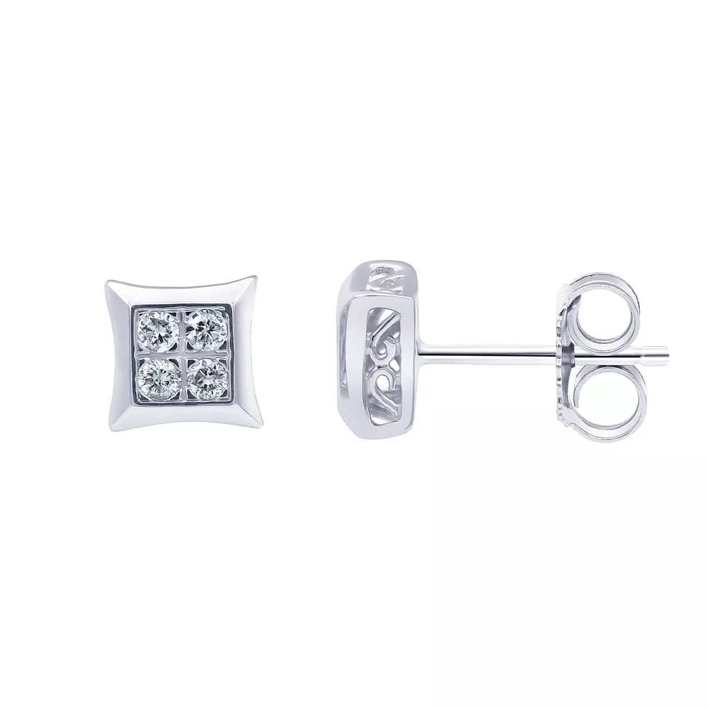 0.25 Carat Bezet Set Lab Grown Diamond Stud Earrings