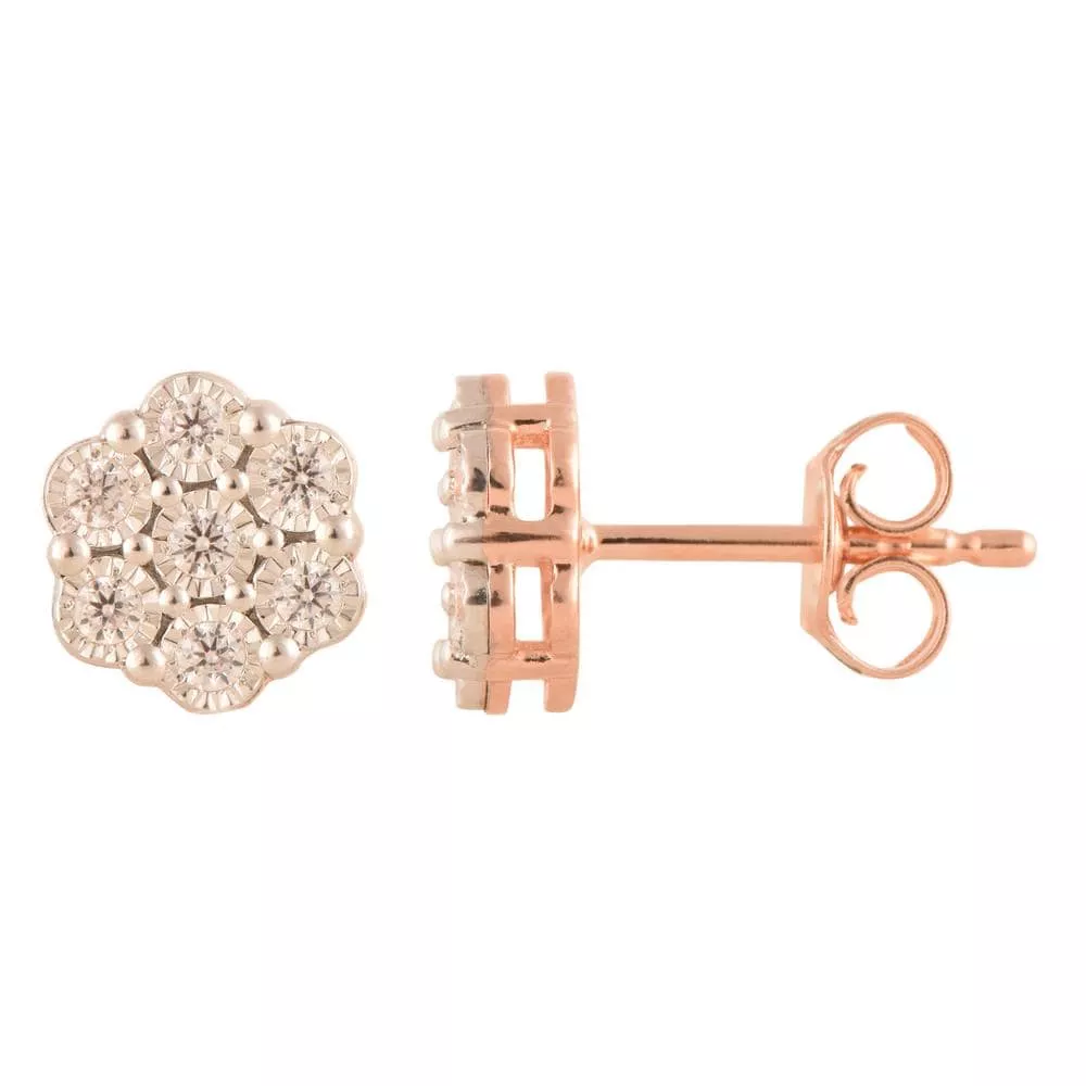 0.25 Carat Cluster Lab Grown Diamond Stud Earrings