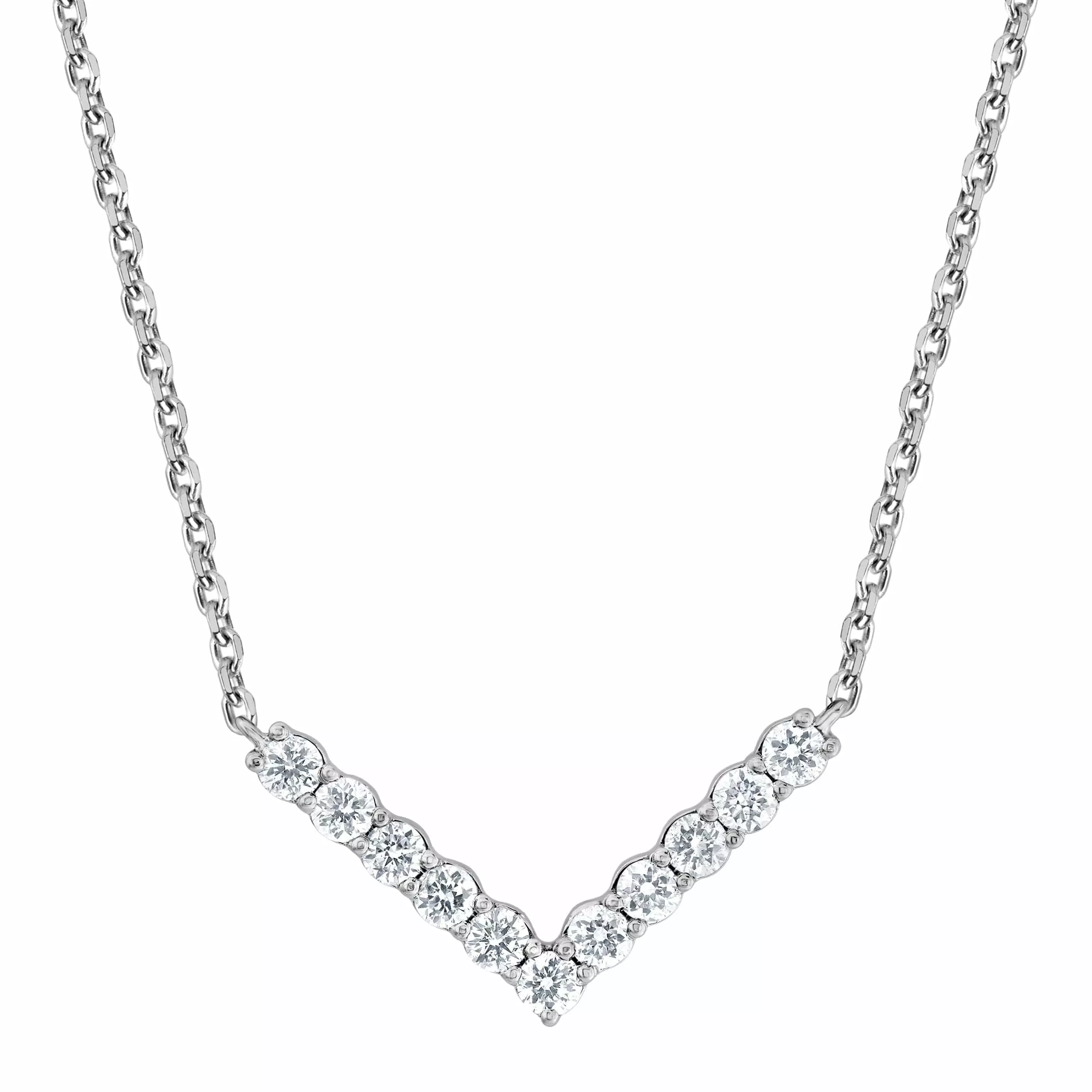 0.25 Carat Lab Grown Diamond V Shaped Necklace