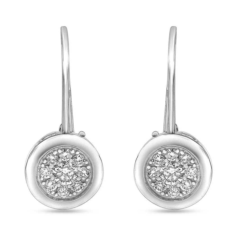 0.50 Carat Lab Grown Diamond Dangle Earrings Gift Box Set