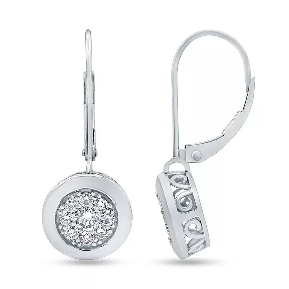 0.65 Carat Lab Grown Diamond Dangle Earrings Gift Box Set
