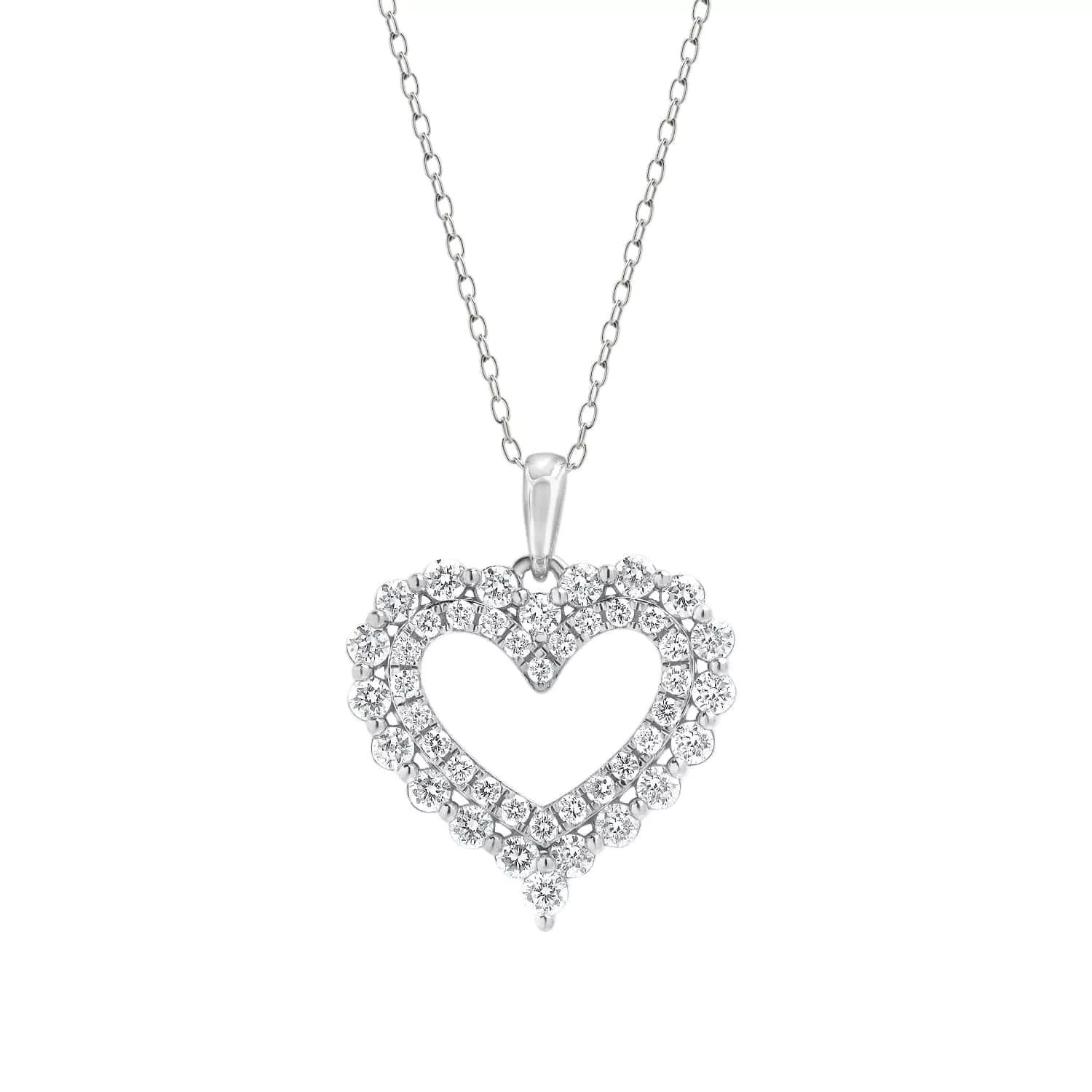 1 Carat Lab Grown Diamond Heart Necklace