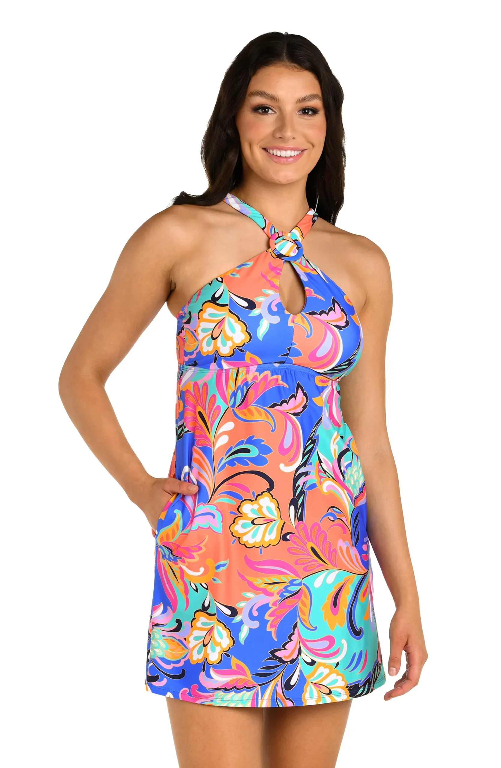 24th & Ocean Prima Paisley High Neck Shift Dress - FINAL SALE