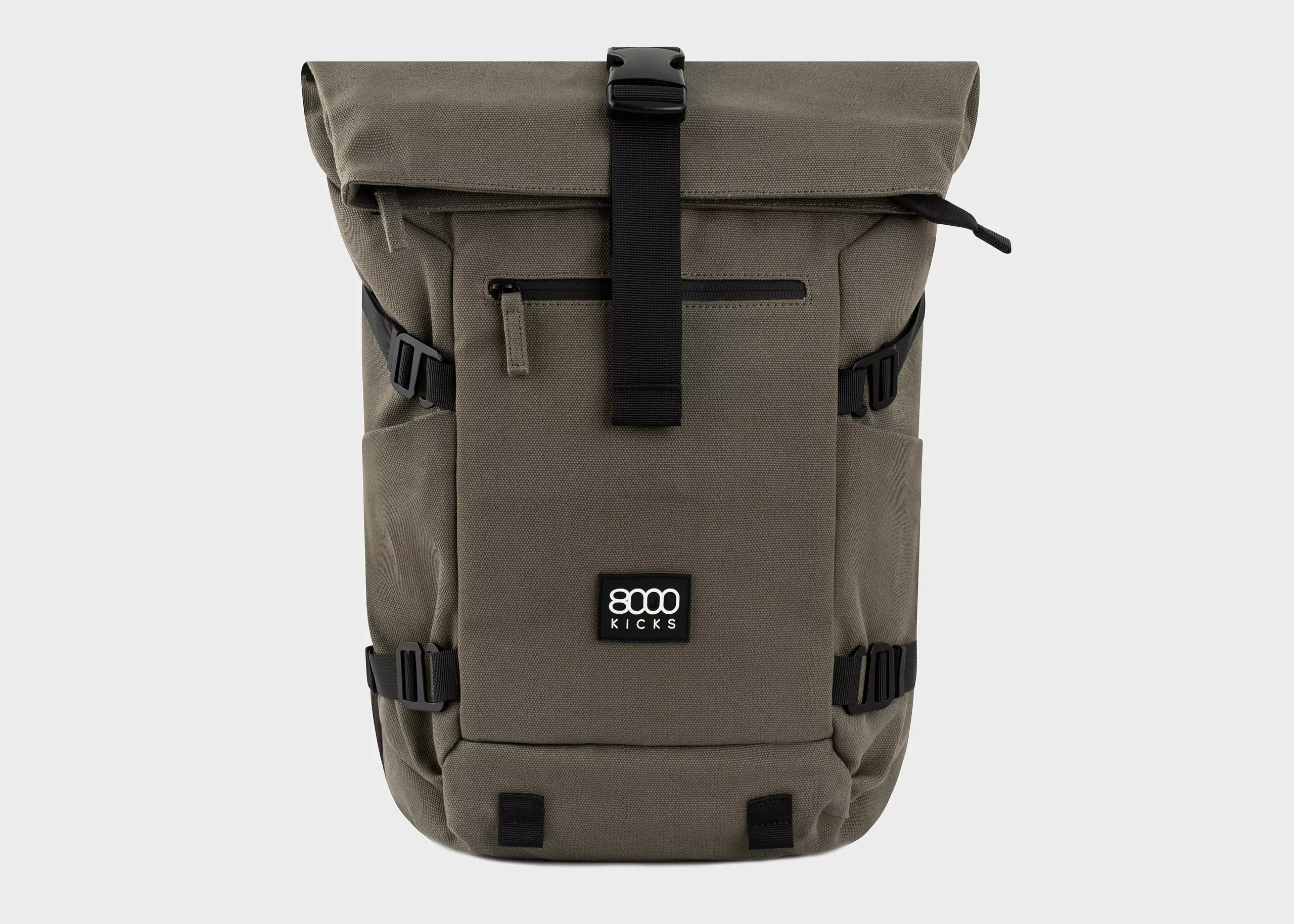 8000kicks Backpack Nomad Hemp Rolltop Dark Green