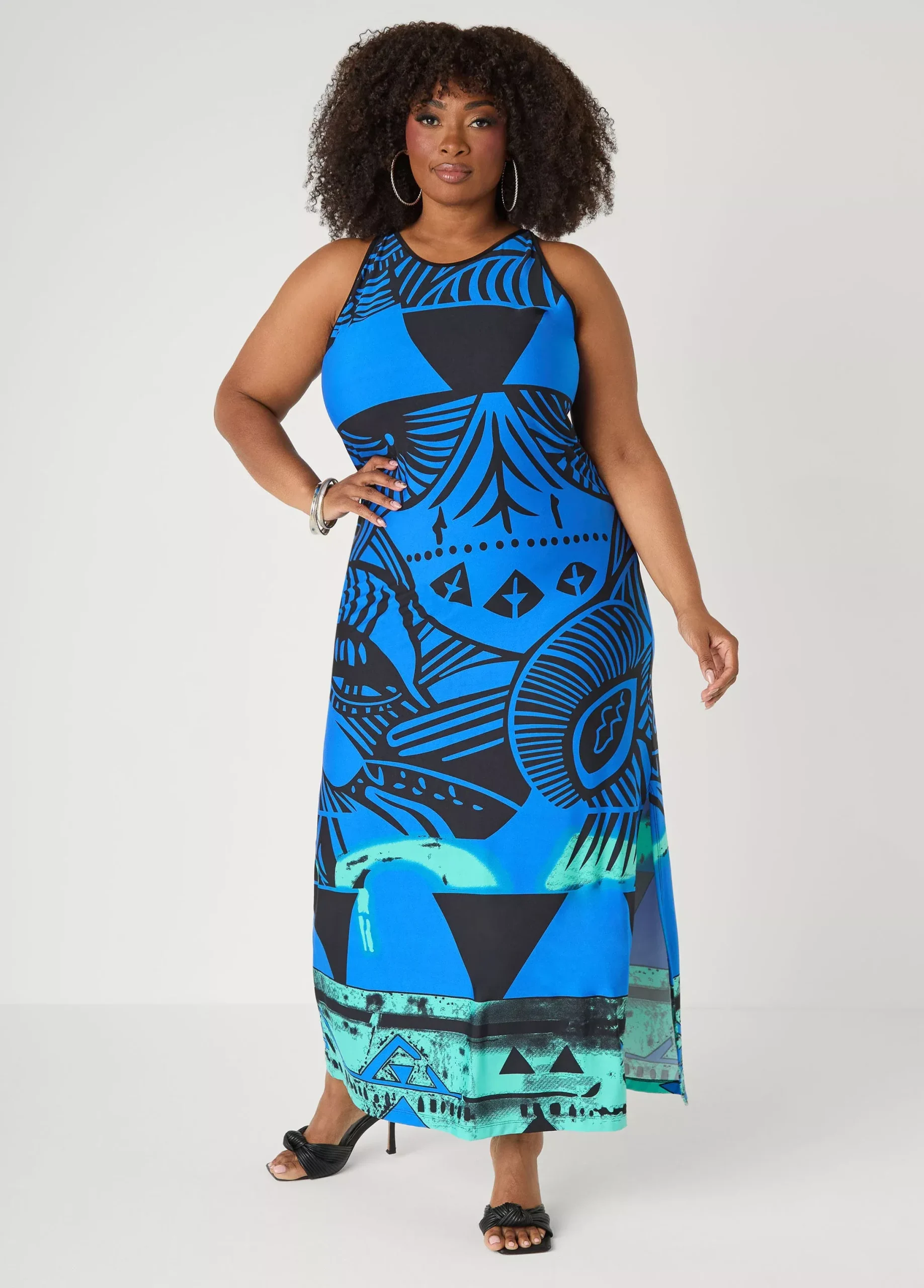 Abstract Maxi Dress
