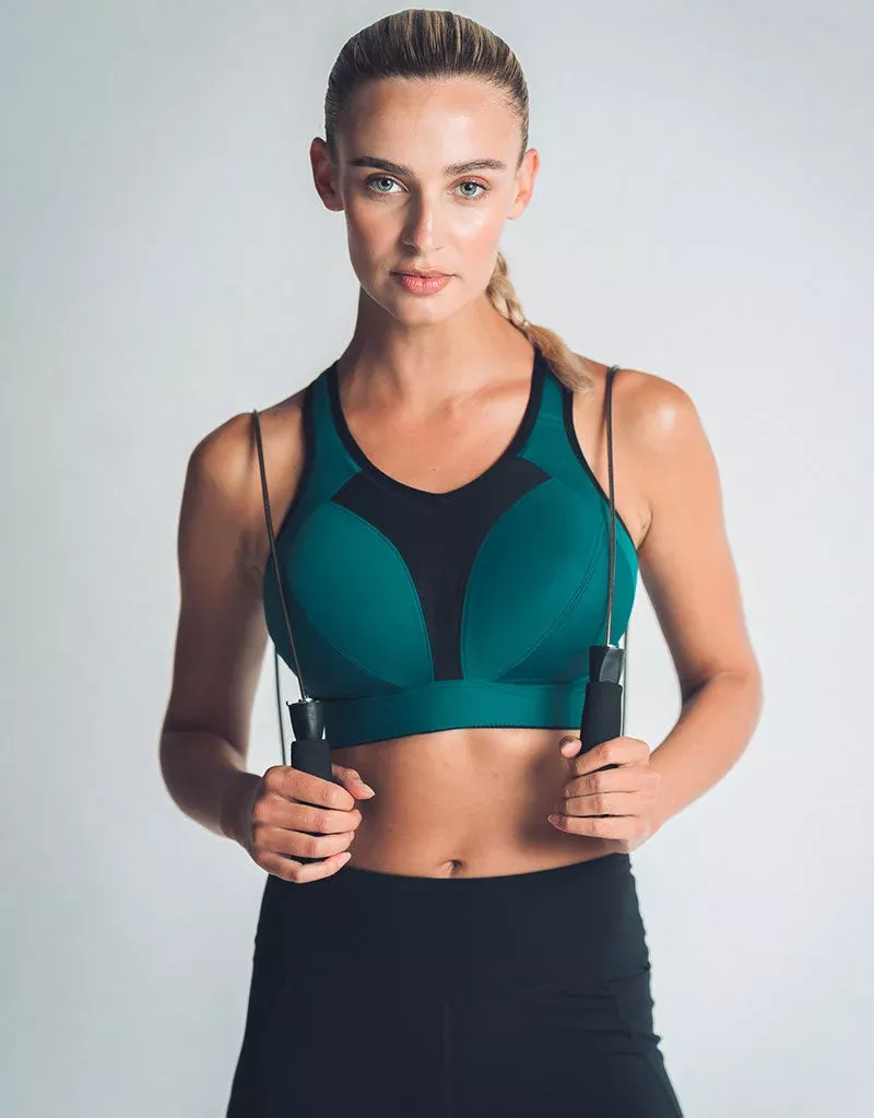 Aerocool High Impact Sports Bra Teal Green