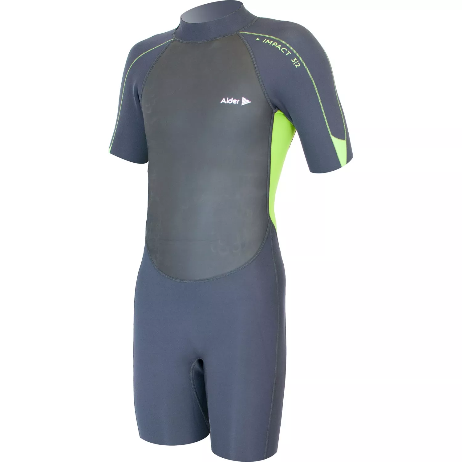 Alder Junior Impact 3/2mm Shorty Wetsuit - Green