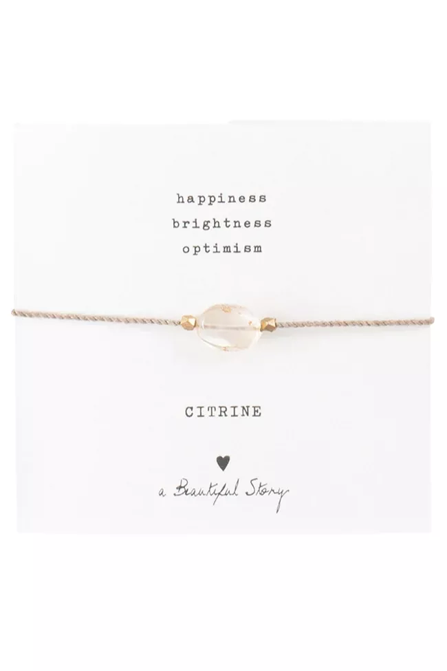 A Beautiful Story Bracelet Gemstone Cards Citrine