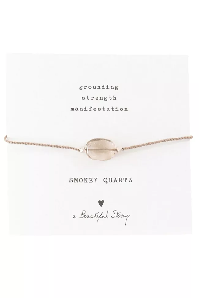 A Beautiful Story Bracelet Gemstone Cards Smoky Quartz Light Brown