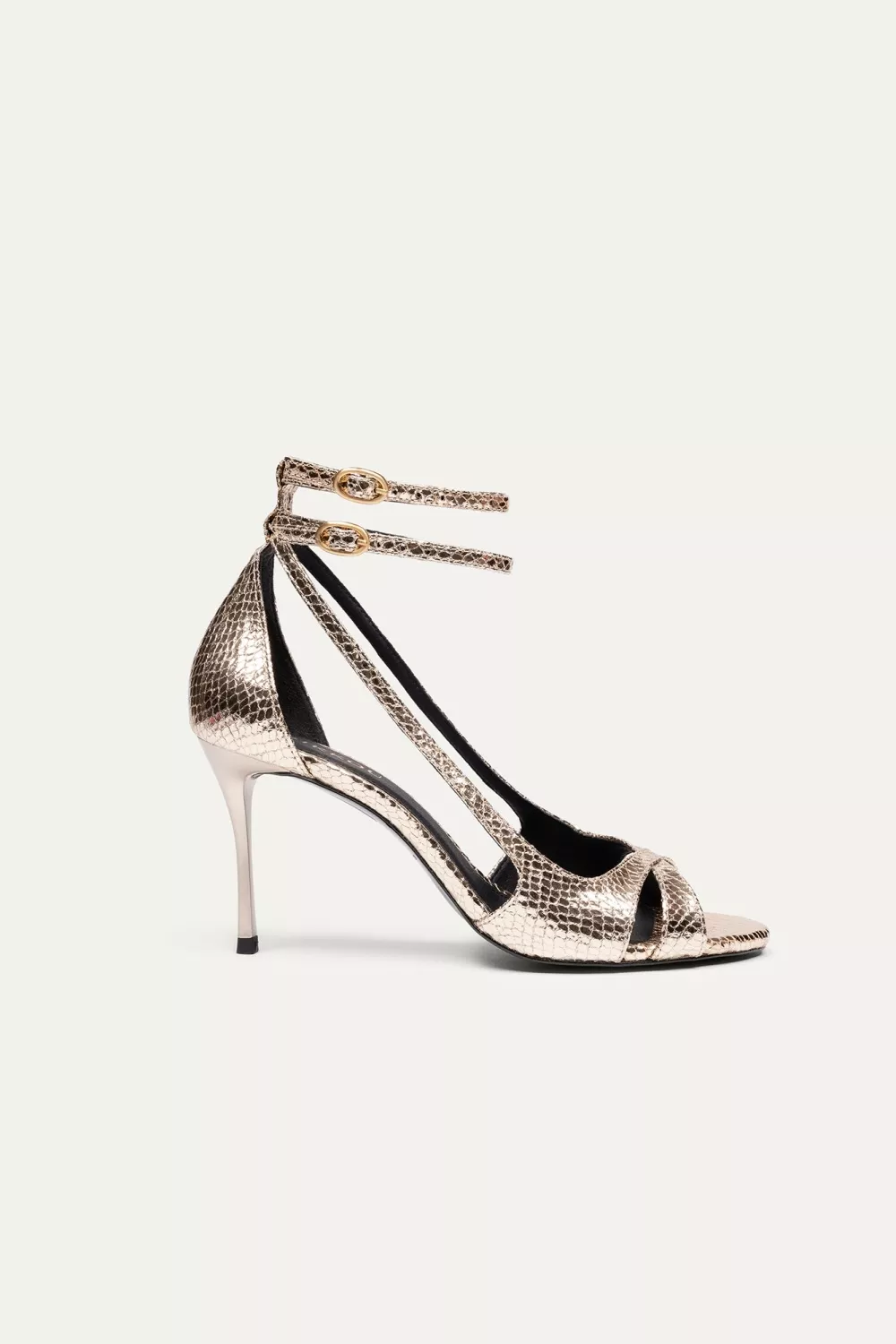 BIKKOU Sandals Drinks With Friends Gold Python