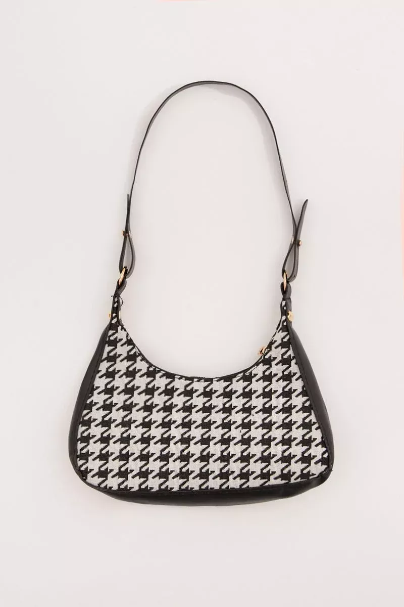 Black Shoulder Baguette Bag