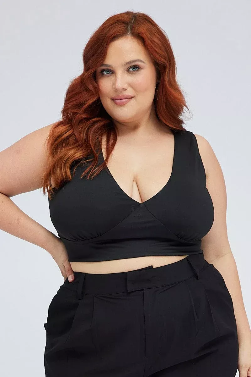 Black Tank Top V-neck