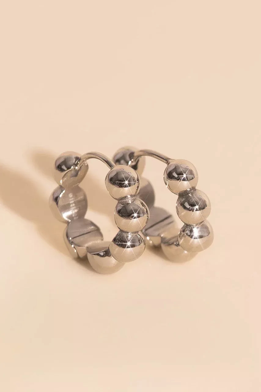 Bubble Chunky Rounded Huggie Hoop Earrings