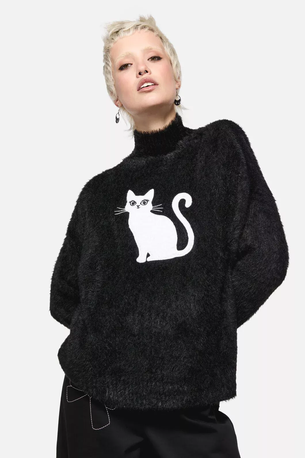 Catkins Boucle Knit Sweater