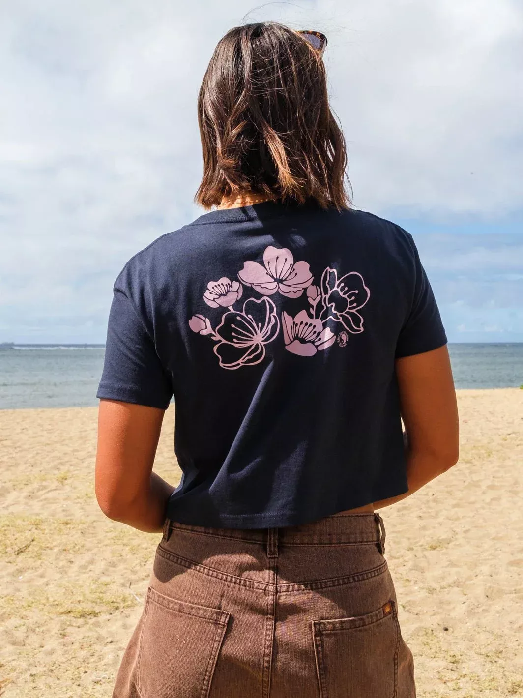Cherry Sakura Crop Tee