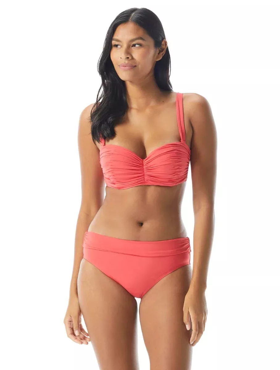 Coco Reef Charisma Bra Sized Underwire Bandeau Bikini Top - Classic Solids