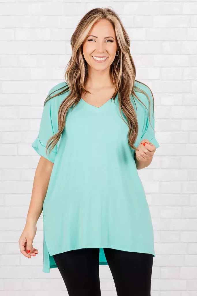 Comfy Travels Top, Mint