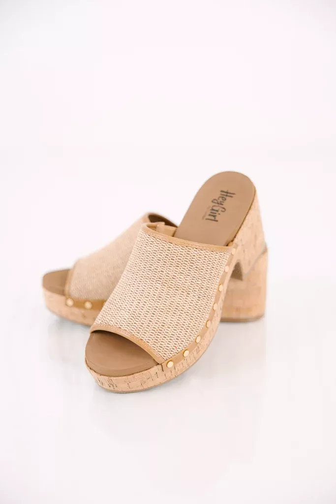 Corky's: Coastal Serenity Heels, Honey Raffia