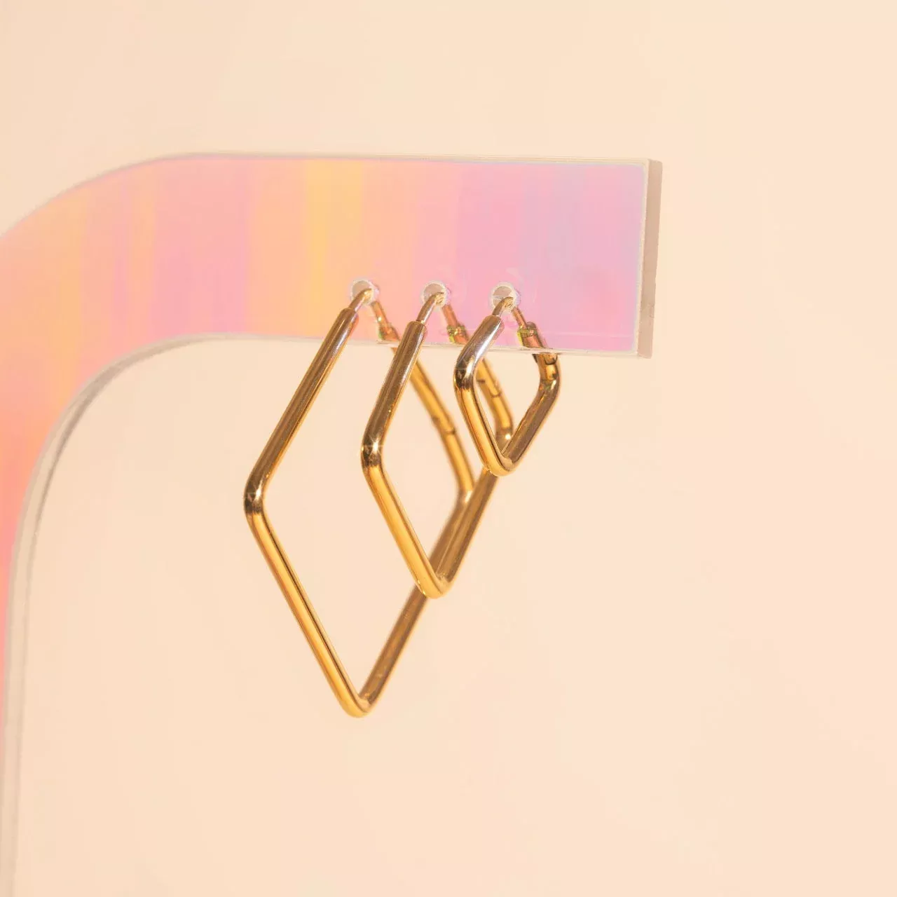 Diamond Rounded Huggie Hoop Earrings