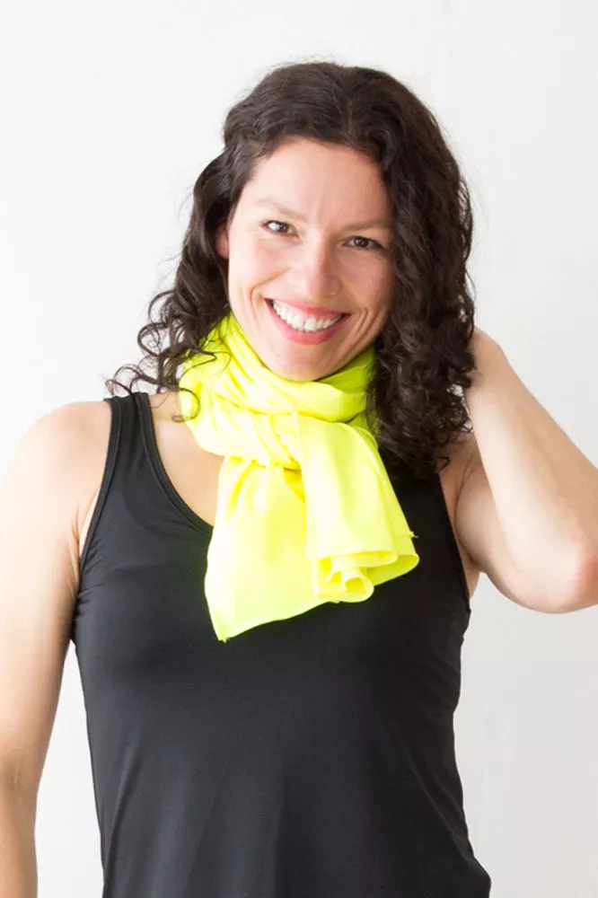 Eclipse Scarf Large Wrap Neon Green