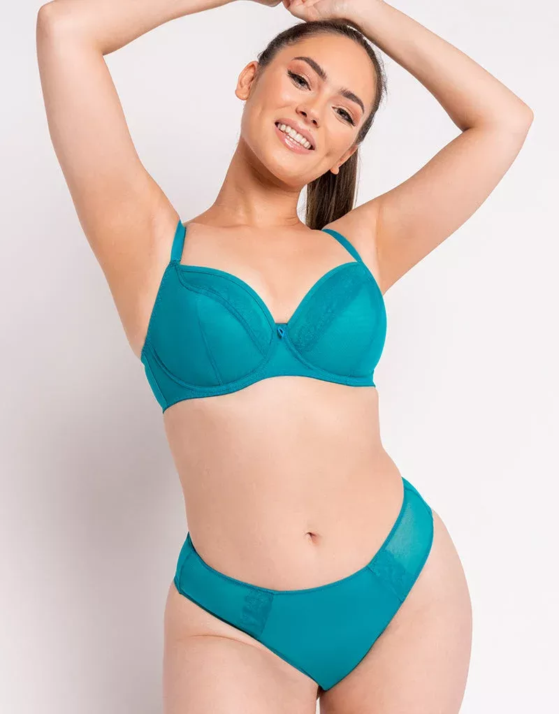 Eye Spy Balcony Bra TurquoiseBlue