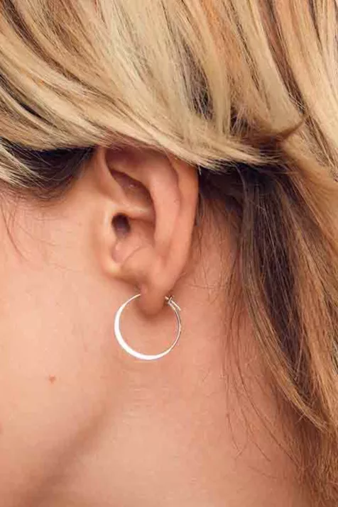 fejn Hoop Flat Satin Silver