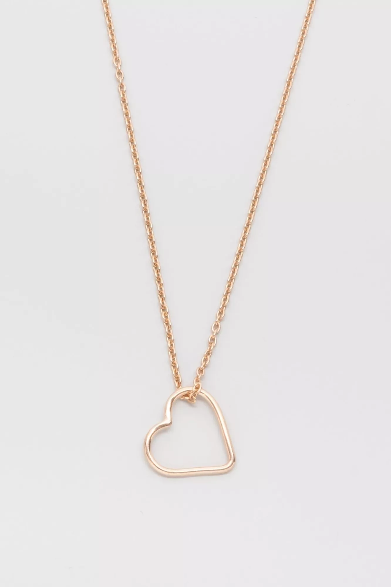 fejn Necklace Open Heart Rose Gold