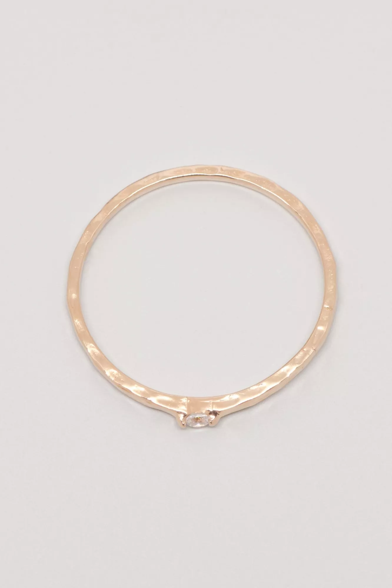 fejn Ring Hammered Sparkle Rose Gold