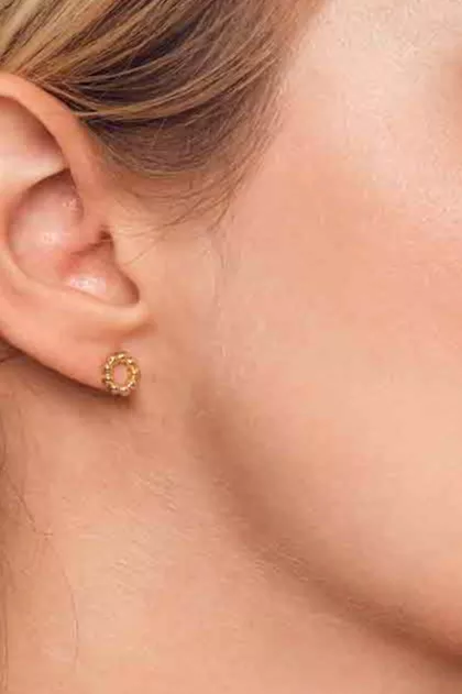 fejn Stud Circle Ball Gold