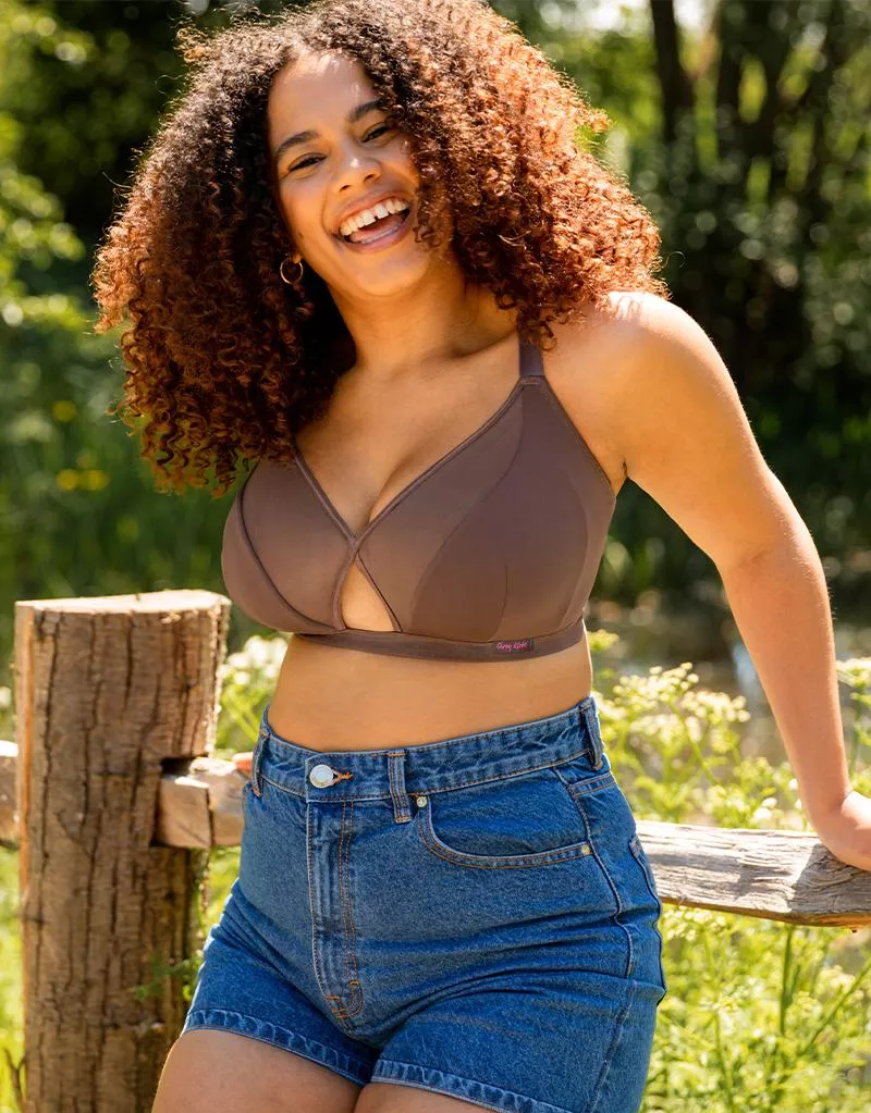 Get Up and Chill Non-Wired Bralette CocoaBrown