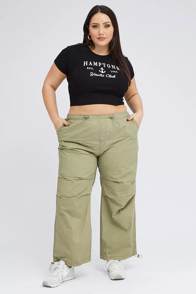 Green Parachute Pants Cargo