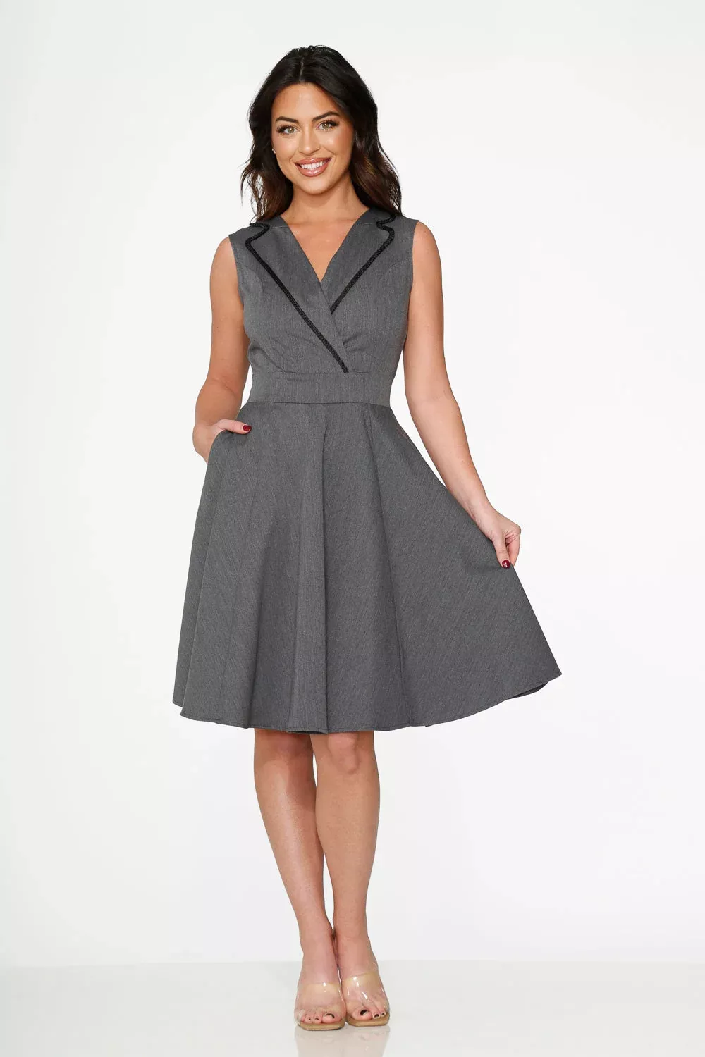 Grey Jenny Swing Dress