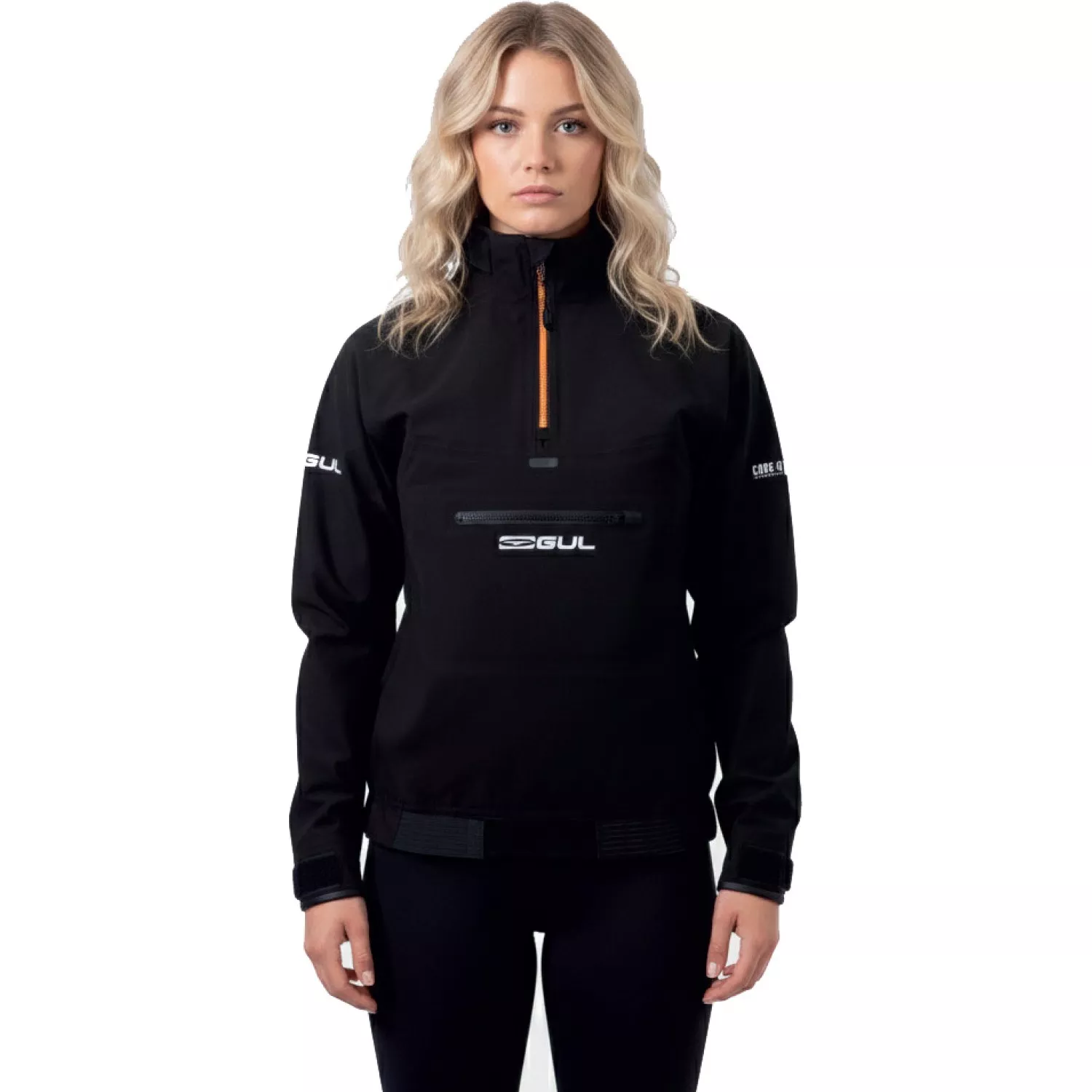Gul Womens Code Zero Spray Top- Black/Orange