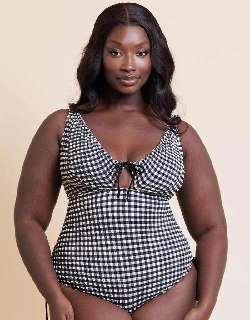 Holiday Check Non Wired Swimsuit Black