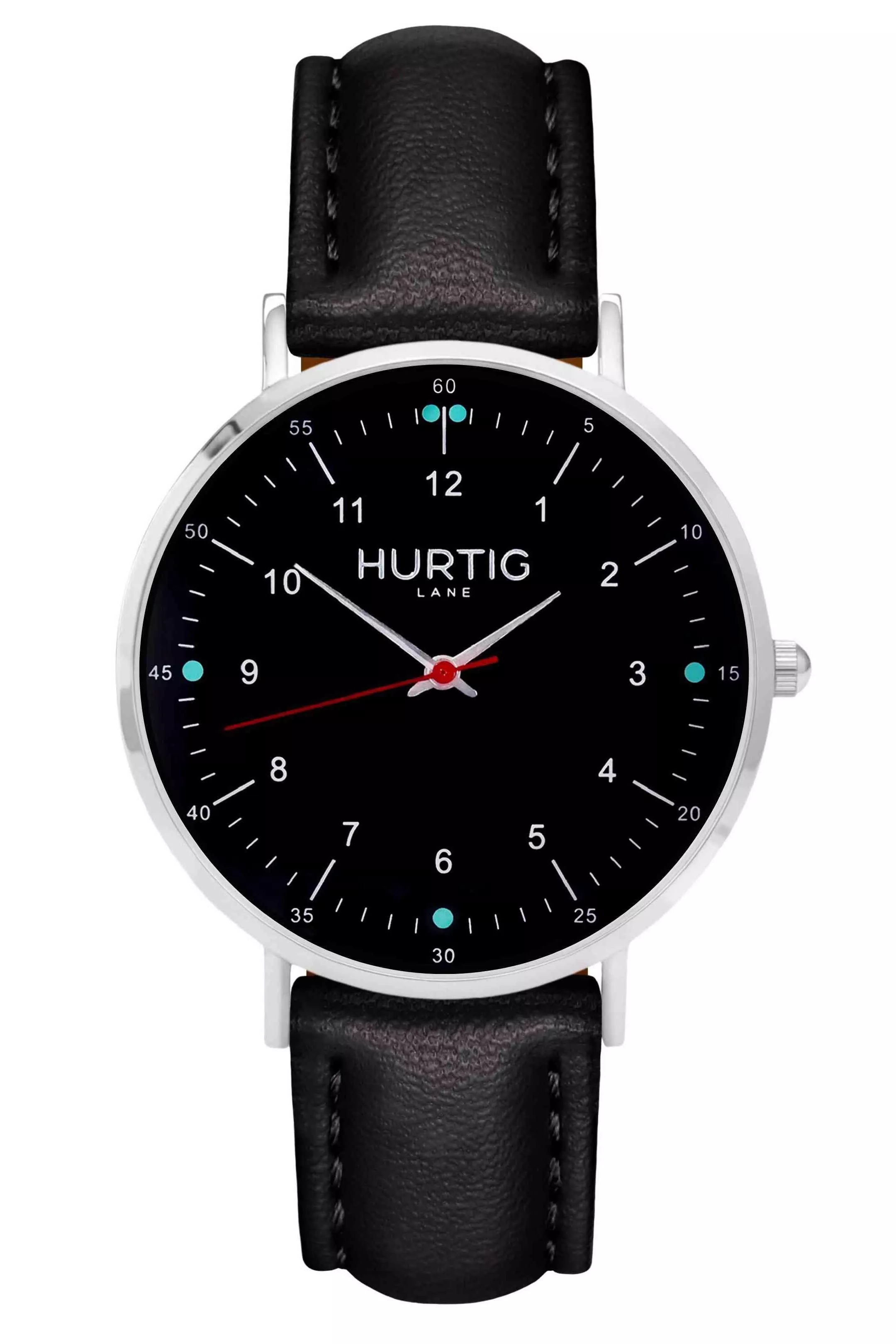 Hurtig Lane Moderna Watch Silver, Black & Black