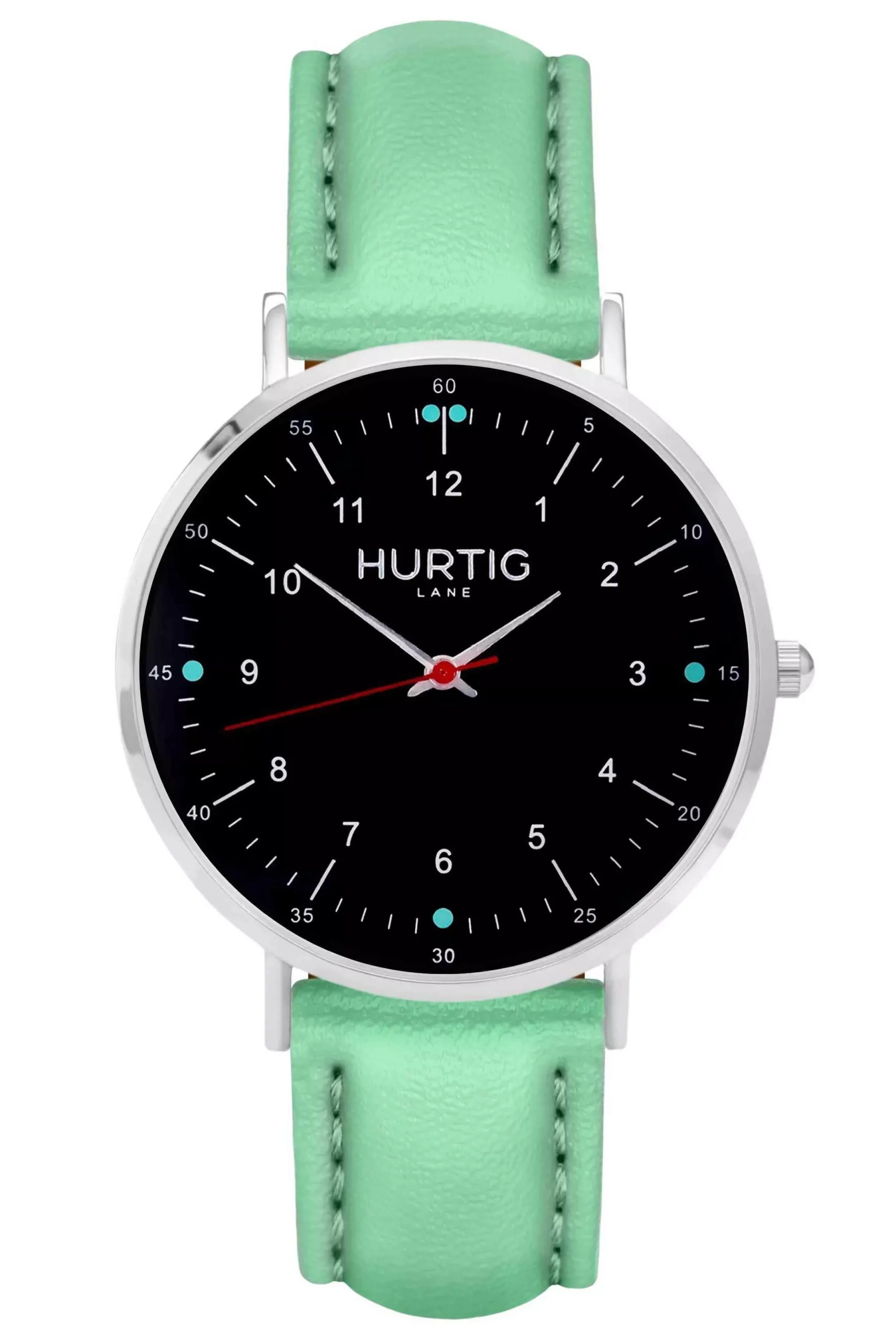 Hurtig Lane Moderna Watch Silver, Black & Mint