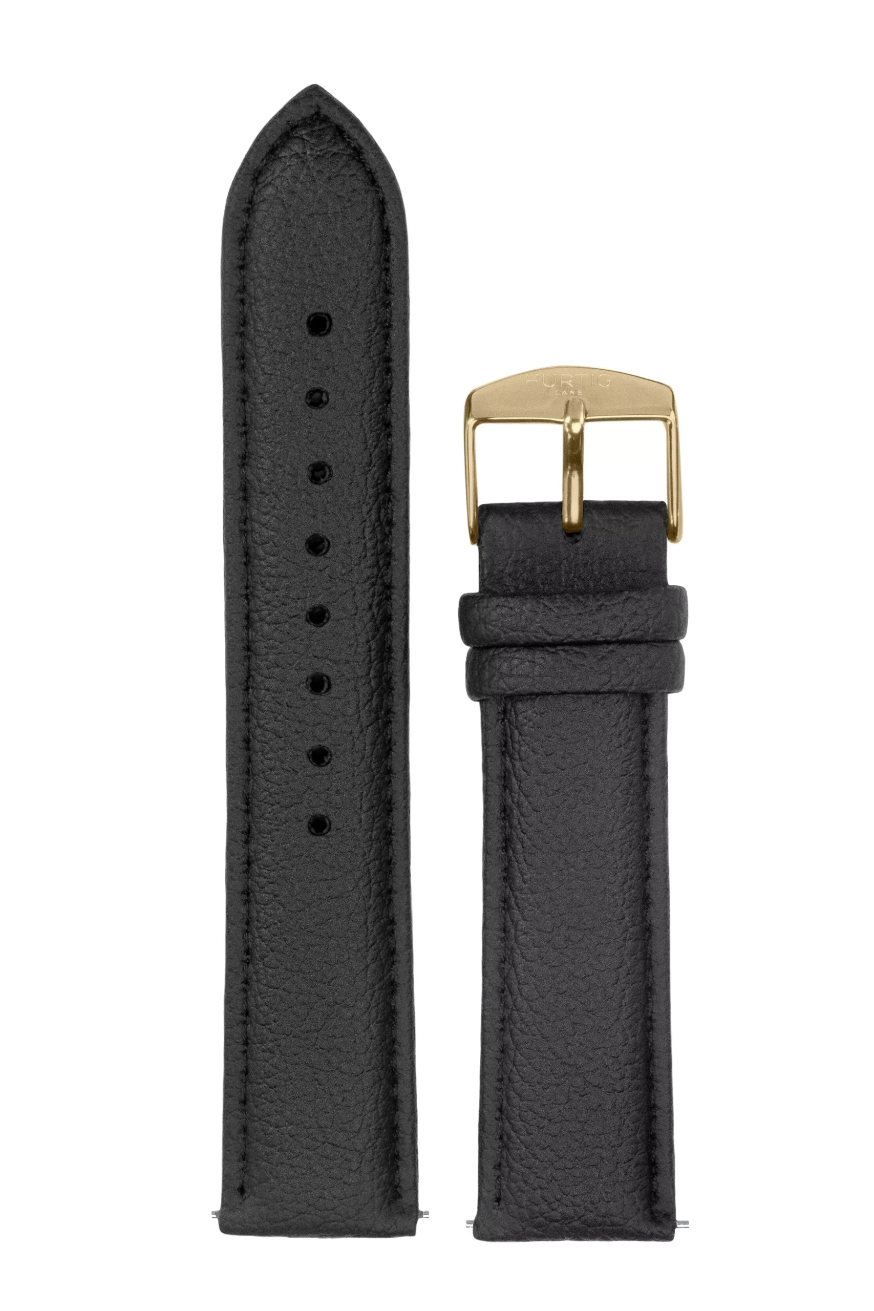 Hurtig Lane Watch Strap Cactus Leather Black/Gold
