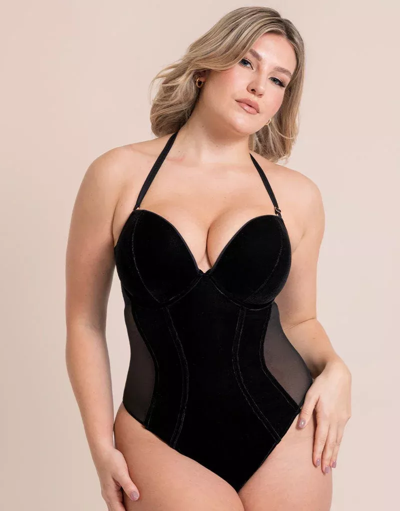Icon Plunge Strapless Multiway Padded Body Black