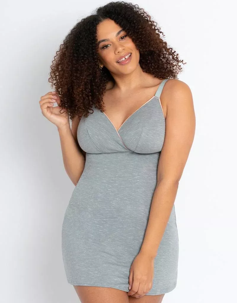 In My Dreams Chemise Grey/Peach