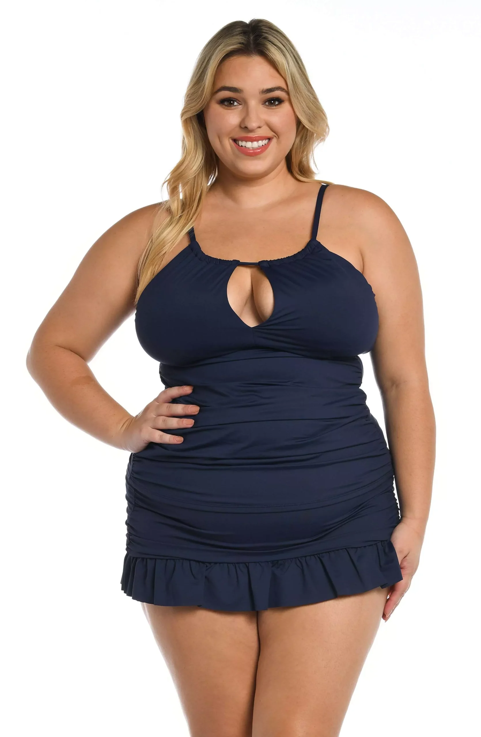 Island Goddess High Neck Keyhole Tankini Top