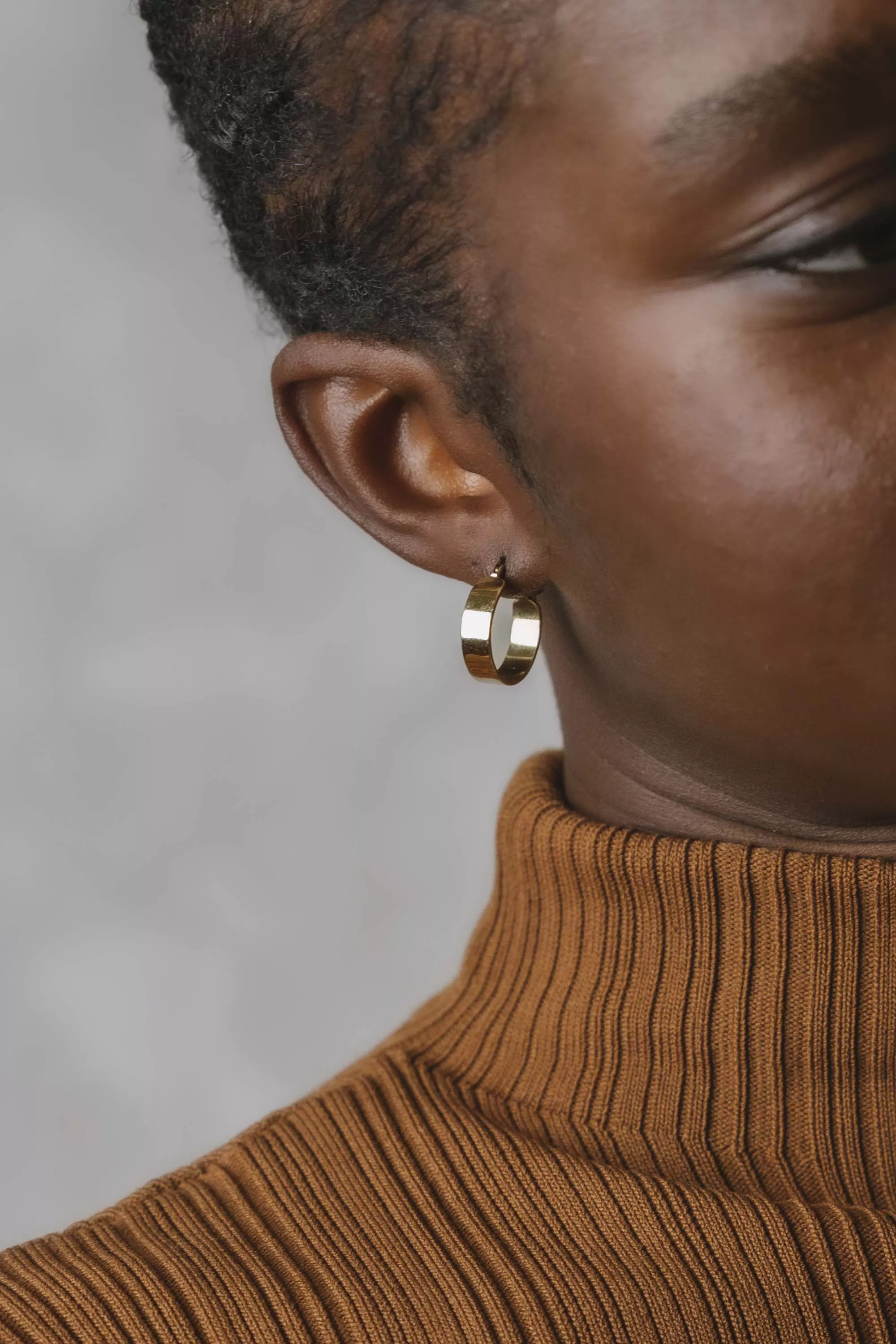 Jyoti - Fair Works Hoop Earrings Chauda Brass