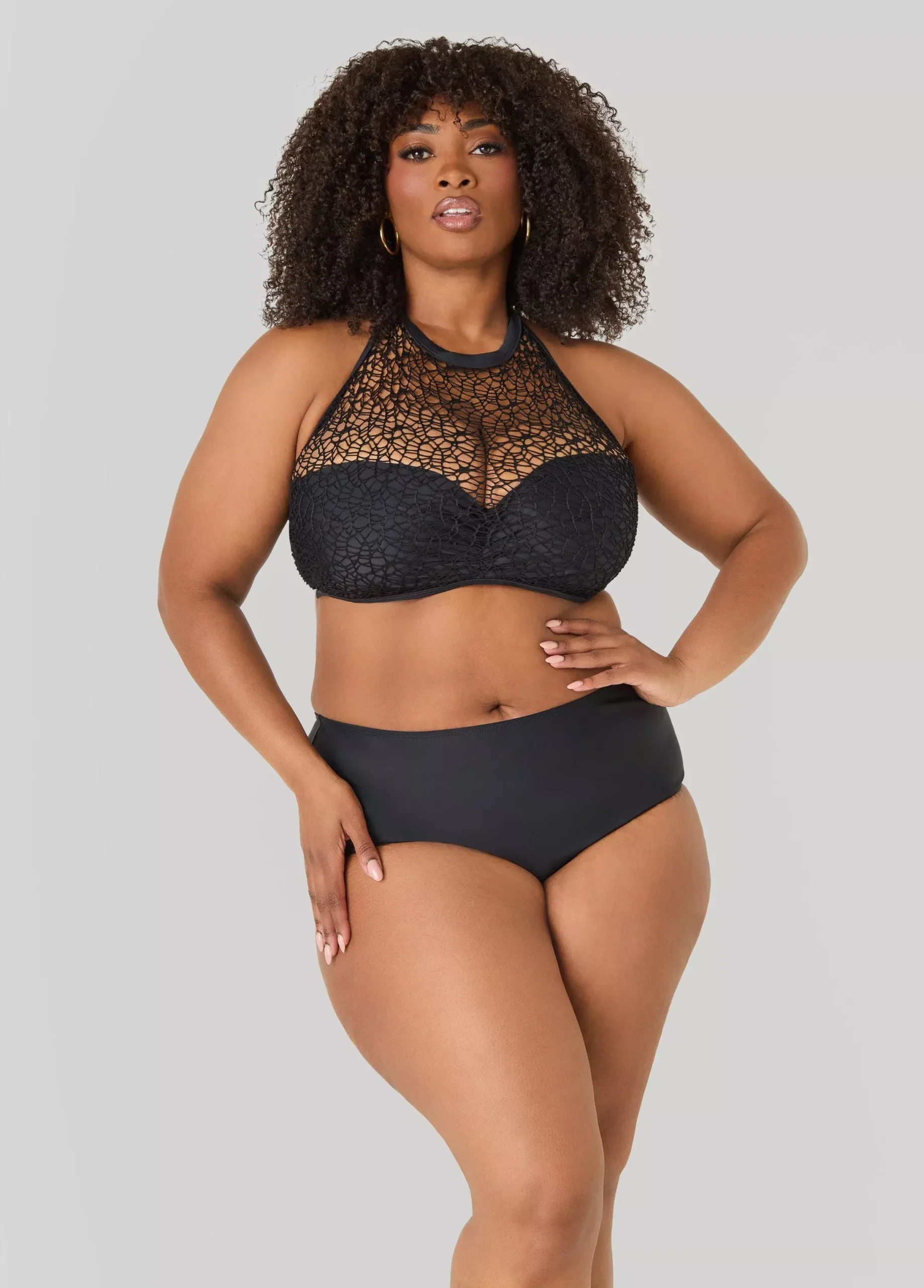 Knitted Halter Bikini Top