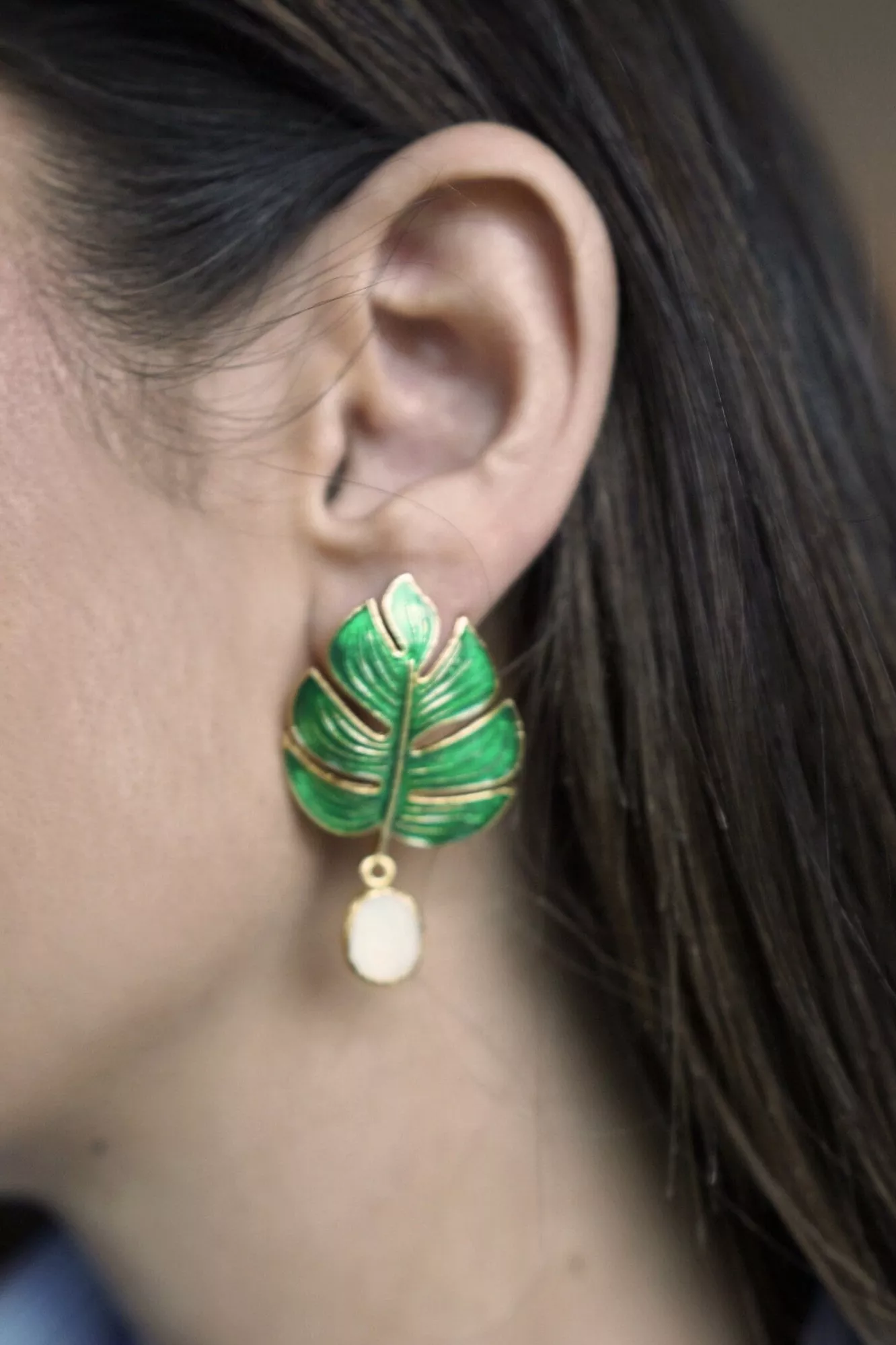 Les Reines Earrings Camelbase 24k Gold Plated
