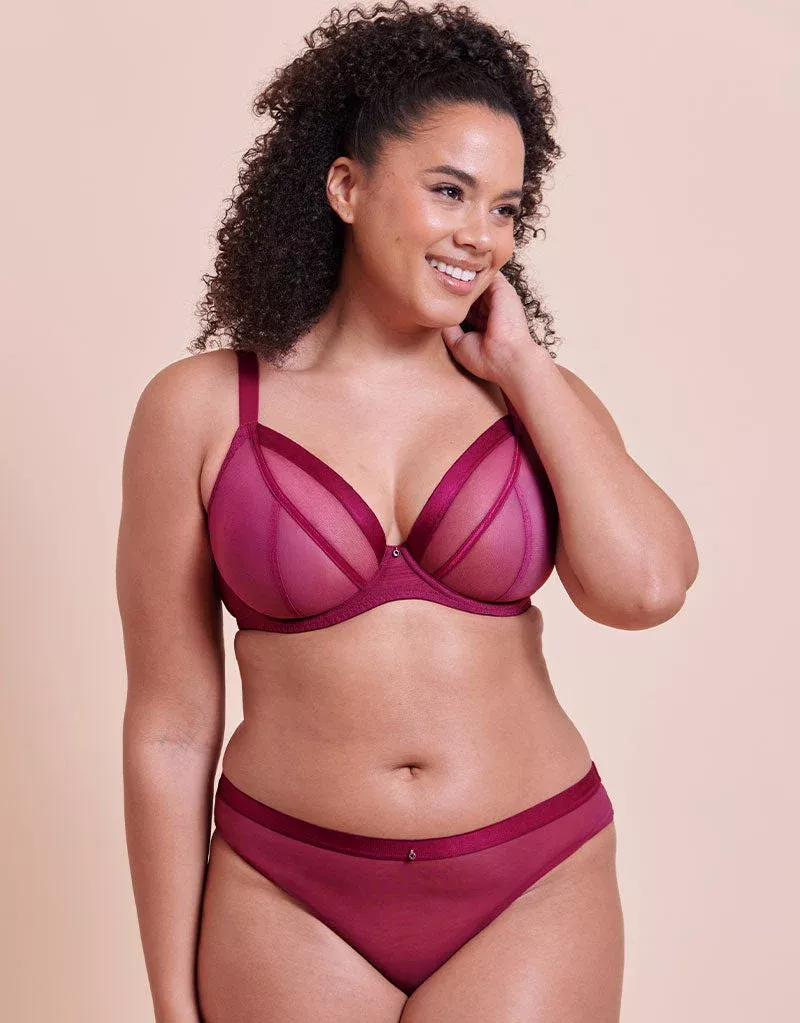 Lightstyle Plunge Bra Berry Purple