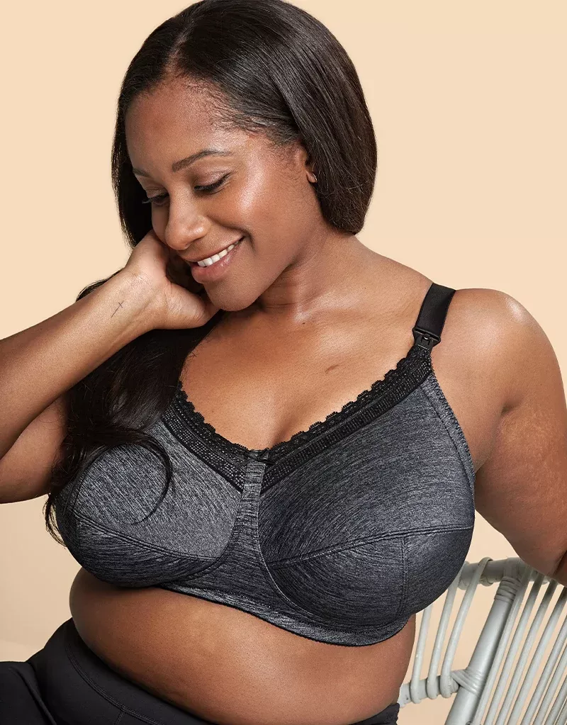 Luna Nursing Bra Grey Marl