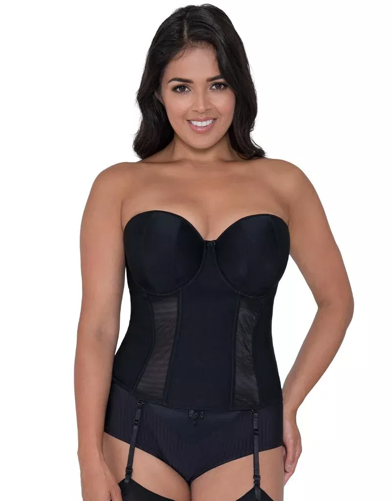 Luxe Strapless Basque Black