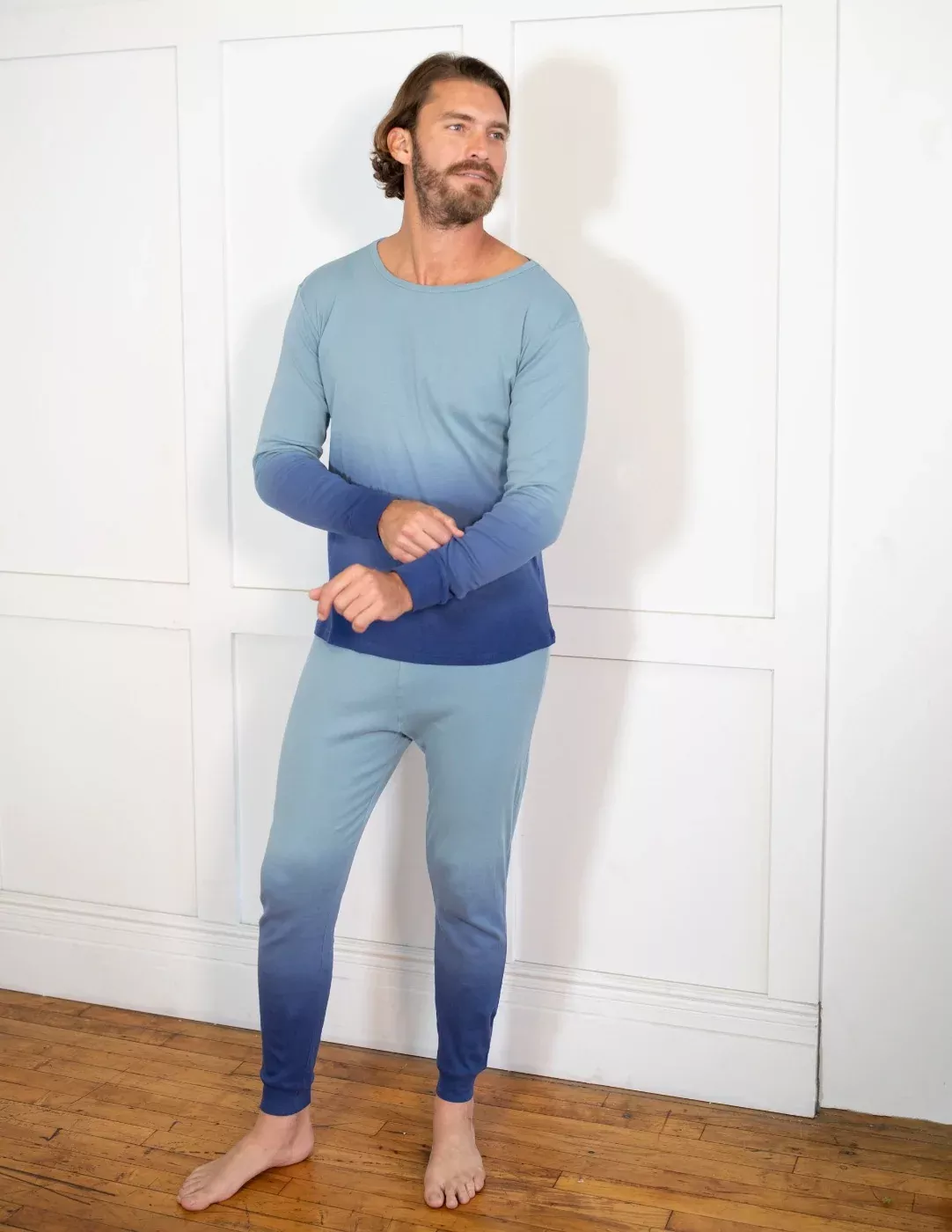 Men's Ombré Dye Cotton Pajamas