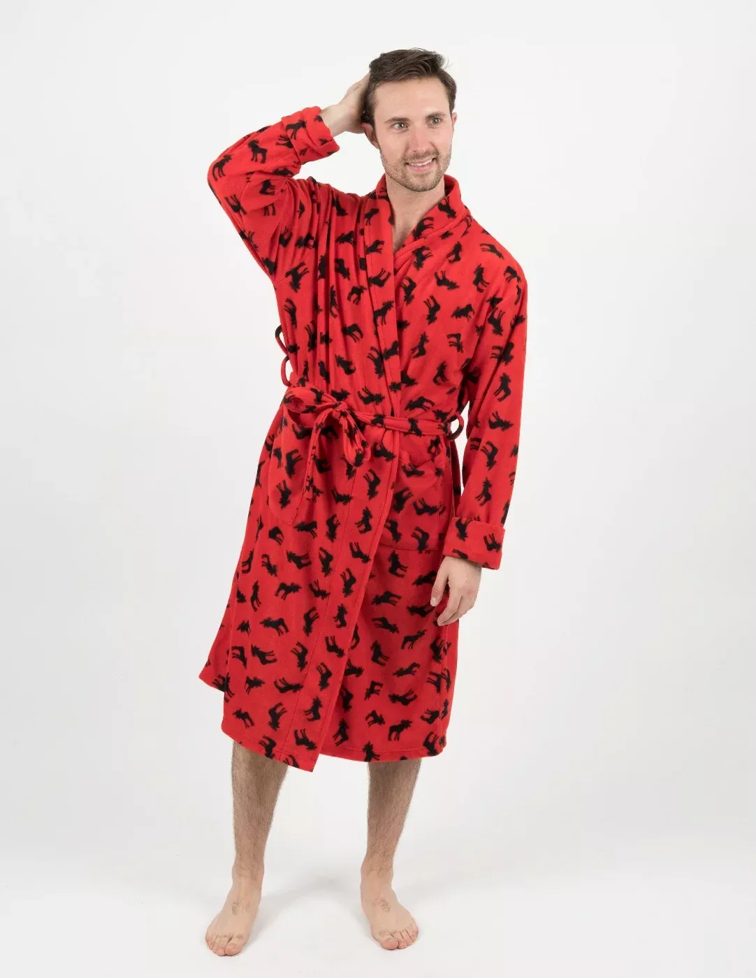 Mens Fleece Moose Robe