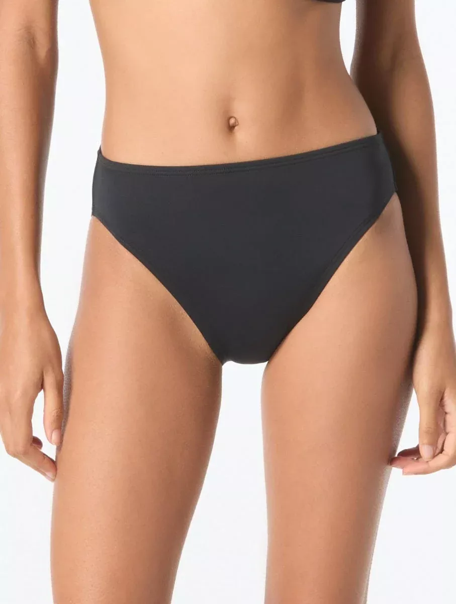 MICHAEL Michael Kors High Leg Bikini Bottom - Solids
